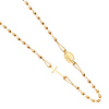 14K Yellow Gold Our Lady of Guadalupe Rosario Rosary Style Necklace