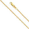1.3mm Solid 14K Yellow Gold Diamond-Cut Round Spiga Chain Necklace 16-24in