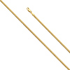 2.5mm 14K Yellow Gold Solid Miami Cuban Chain Necklace 18-24in
