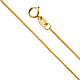 0.8mm Solid 14K Yellow Gold Diamond-Cut Round Wheat Chain Necklace 16-24in thumb 0
