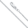 1mm Solid 14K White Gold Diamond-Cut Round Wheat Chain Necklace 16-24in