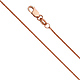 0.9mm Solid 14K Rose Gold Round Wheat Chain Necklace 16-24in thumb 0