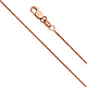 0.9mm Solid 14K Rose Gold Diamond-Cut Round Wheat Chain Necklace 16-24in thumb 0
