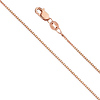 0.8mm Solid 14K Rose Gold Box Chain Necklace 16-24in