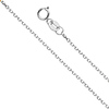 0.9mm 14K White Gold Solid Angled Cut Oval Rolo Chain Necklace 16-22in