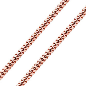 4mm 14K Rose Gold Solid Men's Miami Cuban Link Chain 20-24in