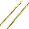 5mm 14K Yellow Gold Solid Men's Miami Cuban Link Chain Necklace 20-26in
