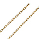 4mm 14K Yellow Gold Solid Hollow Paper Clip Link Chain Necklace 16-30in thumb 0