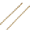 4mm 14K Yellow Gold Solid Hollow Paper Clip Link Chain Necklace 16-30in