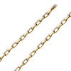 5mm 14K Yellow Gold Solid Hollow Paper Clip Link Chain Necklace 16-30in