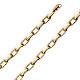 6mm 14K Yellow Gold Solid Hollow Paper Clip Link Chain Necklace 16-30in thumb 0