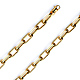 7mm 14K Yellow Hollow Gold Solid Paper Clip Link Chain Necklace 16-30in thumb 0