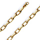 8mm 14K Yellow Gold Solid Hollow Paper Clip Link Chain Necklace 16-30in thumb 0