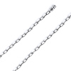 4mm 14K White Gold Solid Hollow Paper Clip Link Chain Necklace 16-30in