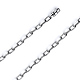 5mm 14K White Solid Gold Hollow Paper Clip Link Chain Necklace 16-30in thumb 0