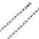 6mm 14K White Gold Solid Hollow Paper Clip Link Chain Necklace 16-30in thumb 0