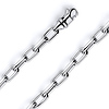 8mm 14K White Gold Solid Hollow Paper Clip Link Chain Necklace 16-30in