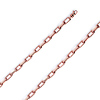 4mm 14K Rose Gold Solid Hollow Paper Clip Link Chain Necklace 16-30in