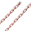 7mm 14K Rose Gold Solid Hollow Paper Clip Link Chain Necklace 16-30in