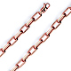 8mm 14K Rose Gold Solid Hollow Paper Clip Link Chain Necklace 16-30in thumb 0