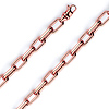 8mm 14K Rose Gold Solid Hollow Paper Clip Link Chain Necklace 16-30in