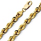 8mm 14K Yellow Gold Solid Men's Diamond-Cut Rope Chain Necklace 22-26in thumb 0