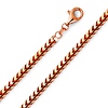 5mm 14K Rose Gold Solid Men's Franco Chain Necklace 20-30in