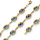 Floating Blue Evil Eye Charms Bracelet - 14K Yellow Gold 7.5in thumb 0