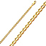 2.9mm 14K Yellow Gold Solid Concave Diamond-Cut Mariner Chain Bracelet - Light 7in