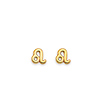 Astrology Sign Zodiac Stud Earrings in 14K Yellow Gold - Leo