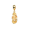 Diamond-Cut Flower Flip Flop Sandals in 14K Tricolor Gold - Petite