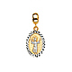 Mini Faceted Divino Niño Jesús Pedant in 14K Two-Tone Gold thumb 0