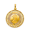 Mini LOVE Sculpture Inspired CZ Pendant in 14K Yellow Gold