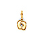 Mini Baby Feet Charm Pendant in 14K Yellow Gold
