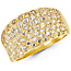 14K Yellow Gold Pave CZ Cocktail Ring