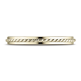 2mm 14K Yellow Gold Braided Cord Ring Wedding Band