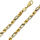 5mm 14K Yellow Gold Solid Men's Diamond-Cut Milano Rope Chain Necklace 22-26in thumb 0