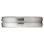 14k White Gold Ridge Wedding Band