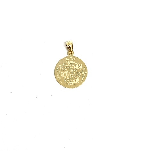 Small 14K Yellow Gold Cherub Angel Charm Slide 1