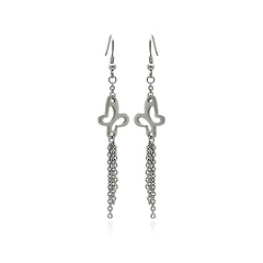 Open Butterfly Tassel Earrings