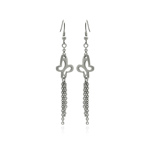 Open Butterfly Tassel Earrings Slide 0