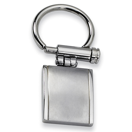 Stainless Steel Brushed & Polished Key Ring Slide 0