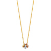 Trio Micropave Round CZ Eternity Circle Necklace in 14K TriGold thumb 1