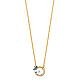 CZ Eternity Karma Circle with Butterfly in 14K Two-Tone Gold thumb 1