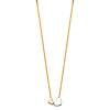 Floating Duo Hearts Pendant Necklace in 14K Tricolor Gold thumb 1