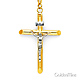 4mm Mirrorball Bead Our Lady of Guadalupe Rosary Necklace in 14K Tricolor Gold 26in thumb 2