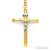 4mm Mirrorball Bead Our Lady of Guadalupe Rosary Necklace in 14K Tricolor Gold 26in thumb 2