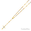 4mm Mirrorball Bead Our Lady of Guadalupe Rosary Necklace in 14K Tricolor Gold 26in thumb 3
