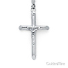 4mm Mirrorball Bead Miraculous Medal Rosary Necklace in 14K White Gold 26in thumb 2