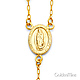 4mm Mirrorball Bead Our Lady of Guadalupe Rosary Necklace in 14K Two-Tone Gold 20in thumb 1